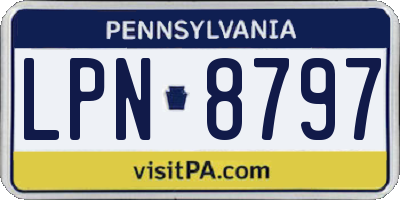 PA license plate LPN8797