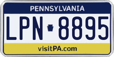 PA license plate LPN8895