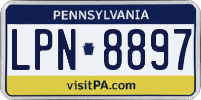 PA license plate LPN8897