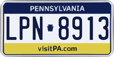 PA license plate LPN8913