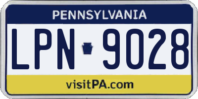 PA license plate LPN9028