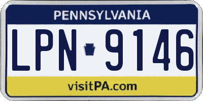 PA license plate LPN9146
