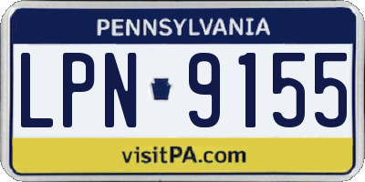 PA license plate LPN9155