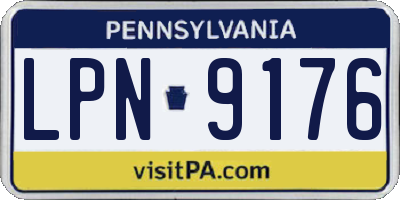 PA license plate LPN9176