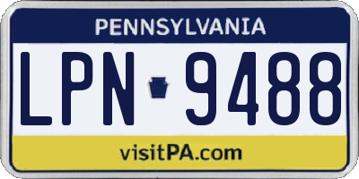 PA license plate LPN9488