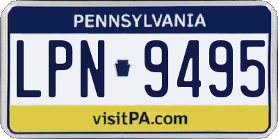 PA license plate LPN9495