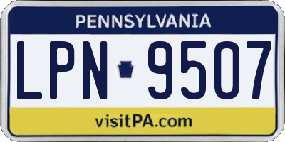 PA license plate LPN9507