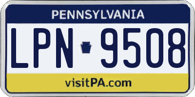 PA license plate LPN9508