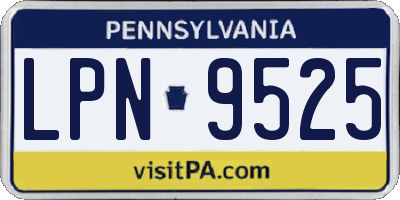 PA license plate LPN9525