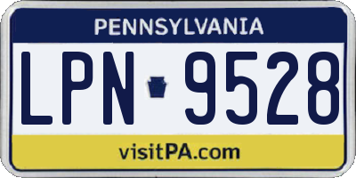 PA license plate LPN9528