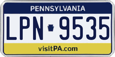PA license plate LPN9535