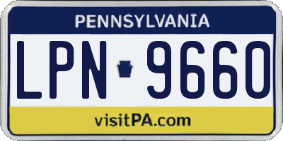 PA license plate LPN9660