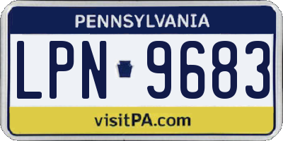PA license plate LPN9683