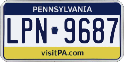 PA license plate LPN9687