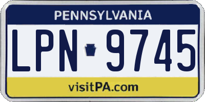 PA license plate LPN9745