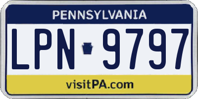 PA license plate LPN9797