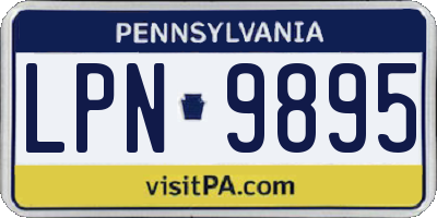 PA license plate LPN9895