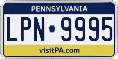 PA license plate LPN9995