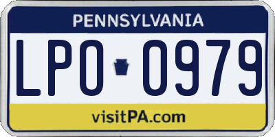 PA license plate LPO0979
