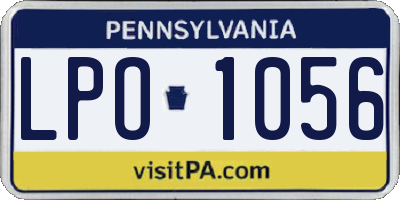 PA license plate LPO1056