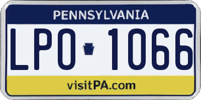PA license plate LPO1066