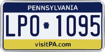 PA license plate LPO1095