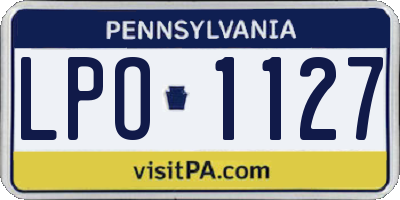 PA license plate LPO1127