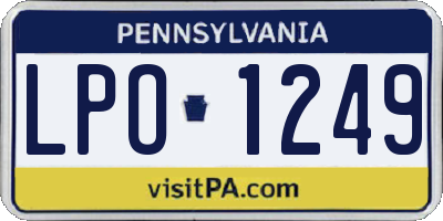 PA license plate LPO1249