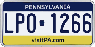 PA license plate LPO1266