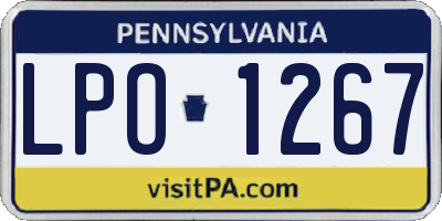PA license plate LPO1267