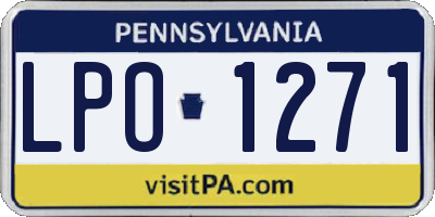 PA license plate LPO1271