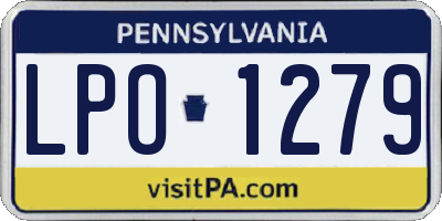 PA license plate LPO1279
