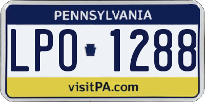 PA license plate LPO1288