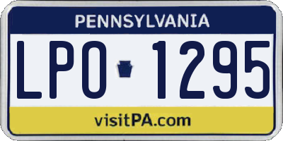 PA license plate LPO1295