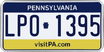 PA license plate LPO1395