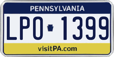 PA license plate LPO1399