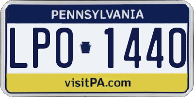 PA license plate LPO1440