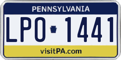 PA license plate LPO1441