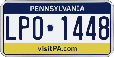 PA license plate LPO1448