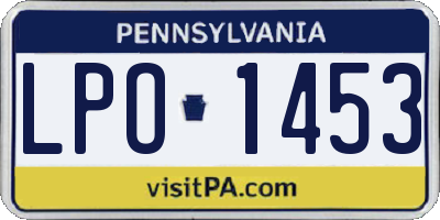 PA license plate LPO1453