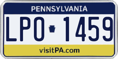 PA license plate LPO1459