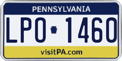 PA license plate LPO1460