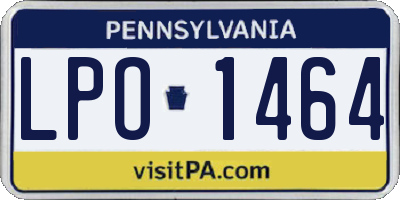 PA license plate LPO1464