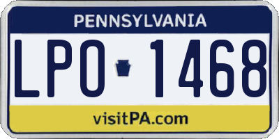 PA license plate LPO1468