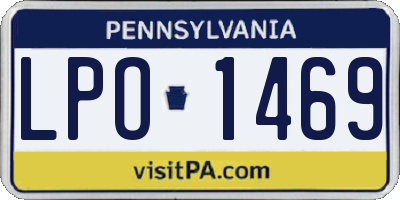 PA license plate LPO1469