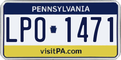 PA license plate LPO1471