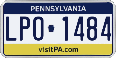 PA license plate LPO1484