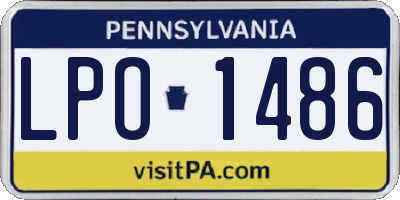 PA license plate LPO1486