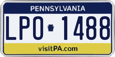PA license plate LPO1488
