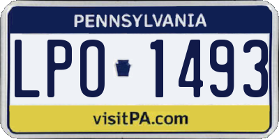 PA license plate LPO1493